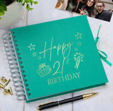 21st Birthday Memory Scrapbook Album With Present Design Various Colours Available